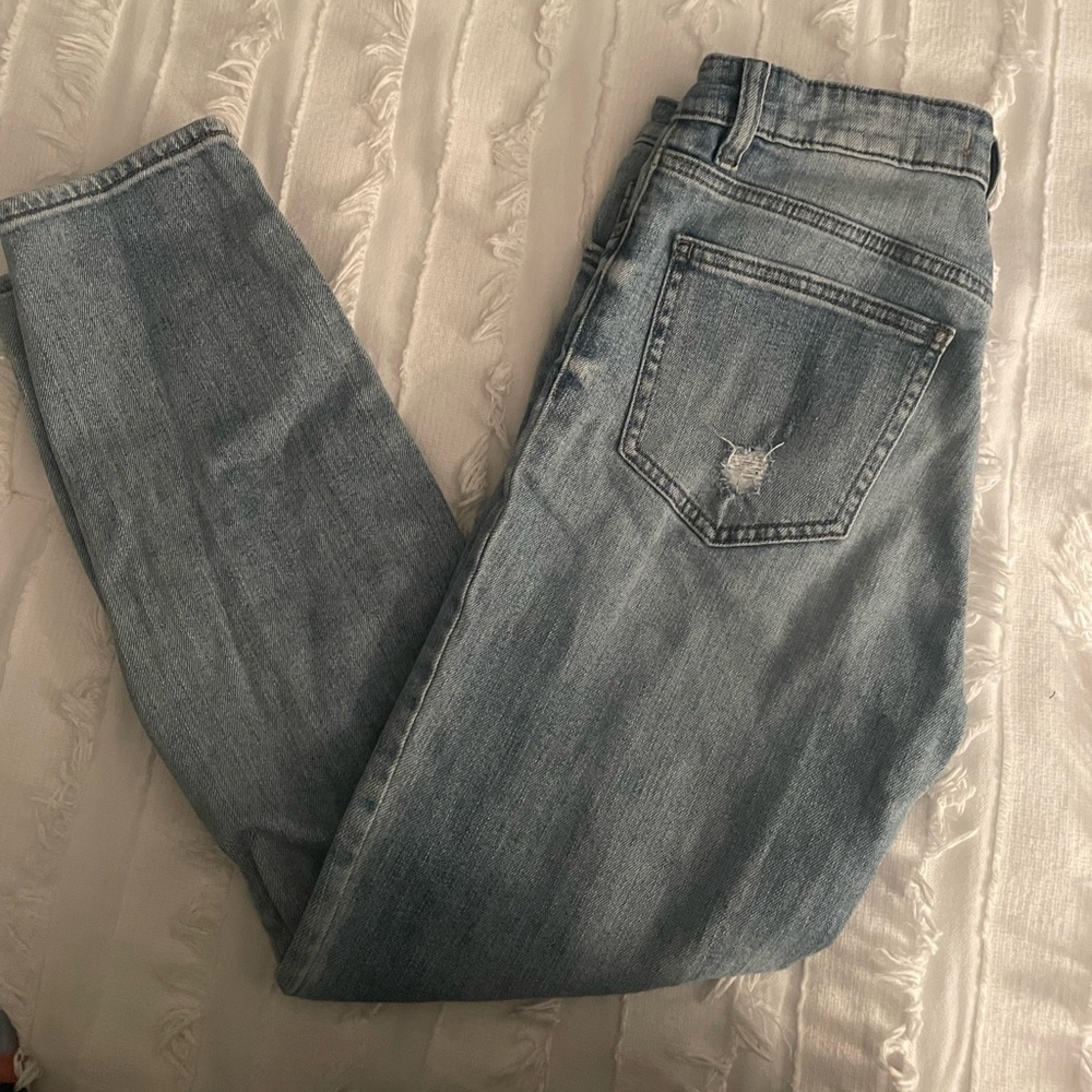High rise straight leg jeans
